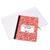 EPI Wide Ruled Marble Composition Notebook, Red, 100 Sheet, 12-Pack