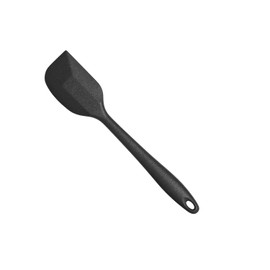 Silicone Spatula, Silicone Spatulas Heat Resistant, Food Grade Rubber Non-Stick Rubber Spatulas with Stainless Steel Core, for Baking, Cooking, Mixing, Dishwasher Safe (1, Black, 8 x 1.6 inch)