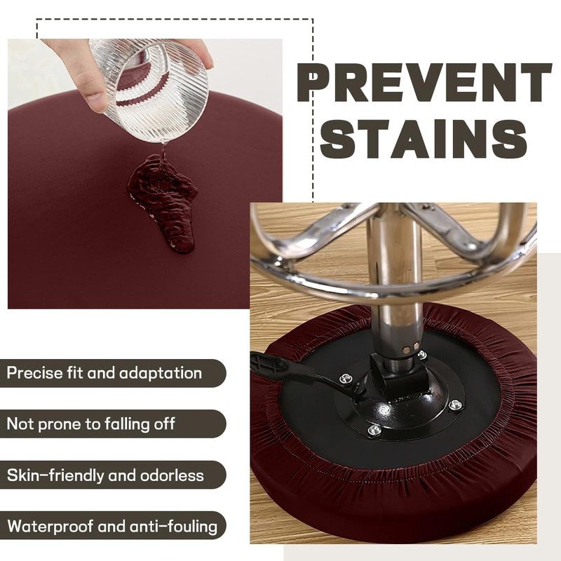 BLPRKOT Set of 2 Stool Covers, Round 30-40 cm, Luxurious