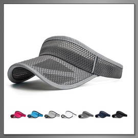 Buzz Selection CAP499 Visor, Sun Visor, Hat, Mesh, Running, Sunshade, Sports, Men's, Women's, gray (dark gray)