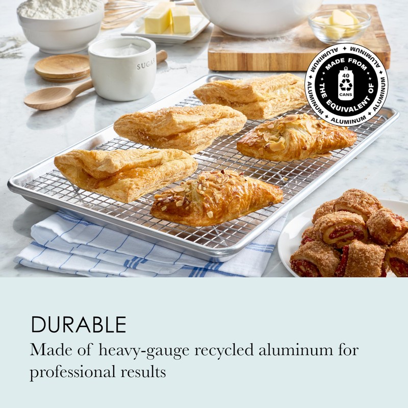 Chicago Metallic Aluminum Large Baking Sheet and Rack Set, made