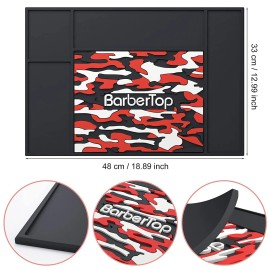 Barbertop Barber Slip Mat, Barber Mat Organizing Salon Haircutting Shaving Tools Slip R