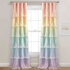 Lush Decor Rainbow Ombre Nerina Window Curtain Panel Pair, 36"