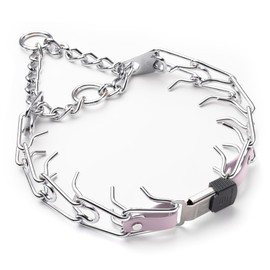 Herm Sprenger Chrome Plated Steel Dog Collar with Quick Release ClicLock Buckle O-Ring Biothane Insert Training Collar Made in Germany (Pastel Purple, 25in x 4.0mm(Neck Size up to21-22in))