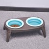 Foldable Silicone Double Bowl Lightweight Slip Resistant Double Traveling Dog