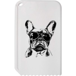 Azeeda 'French Bulldog Wearing Sunglasses' Plastic Ice Scraper (IC00042609)