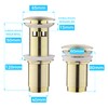 Keymark Universal Drain Fitting with Overflow Brushed Gold - Keymark