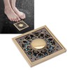 Floor Drain Metal Squared Retro Style Water Drainage Shower Drain