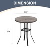 VICLLAX Patio Bar Height Table, Round Outdoor Bar Table with