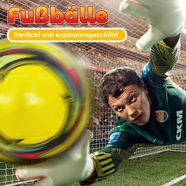 KWJEIULSOQ Football Size 5, Indoor & Outdoor Football Size 5, Footballs for Regular Play and Training, Football Lovers Birthday Gift, Professional Football Children Unisex