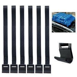 Car Roof Bag Tie Down Straps, Set of 6, Durable, Compatible with Most Cars