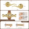 Moquin Wavy Style Gold Door Handle with Lock and Key,
