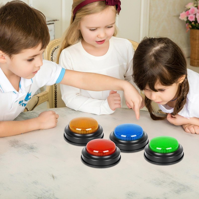 Generic 4Pcs Learning Resource Answer Buzzers, Handheld Buzzers with Button