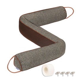 TORRAMI Under Door Draft Stoppers 30 Inch, Heavy Triangle Stop Draft Block Cold Air/Wind/Breeze Noise Blocker Door Sweeps Weather Stripping Bottom Seal Brown