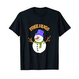 Snowman Free Hugs funny 2020 new year Costume T-Shirt