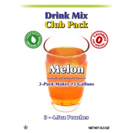 GramZero Melon Zero Calorie Sugar Free Drink Mix, Great For Nutrition Club Loaded Tea, Stevia Sweetened