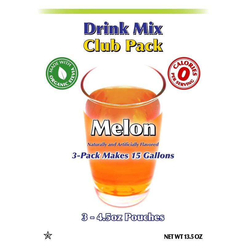 GramZero Melon Zero Calorie Sugar Free Drink Mix, Great For