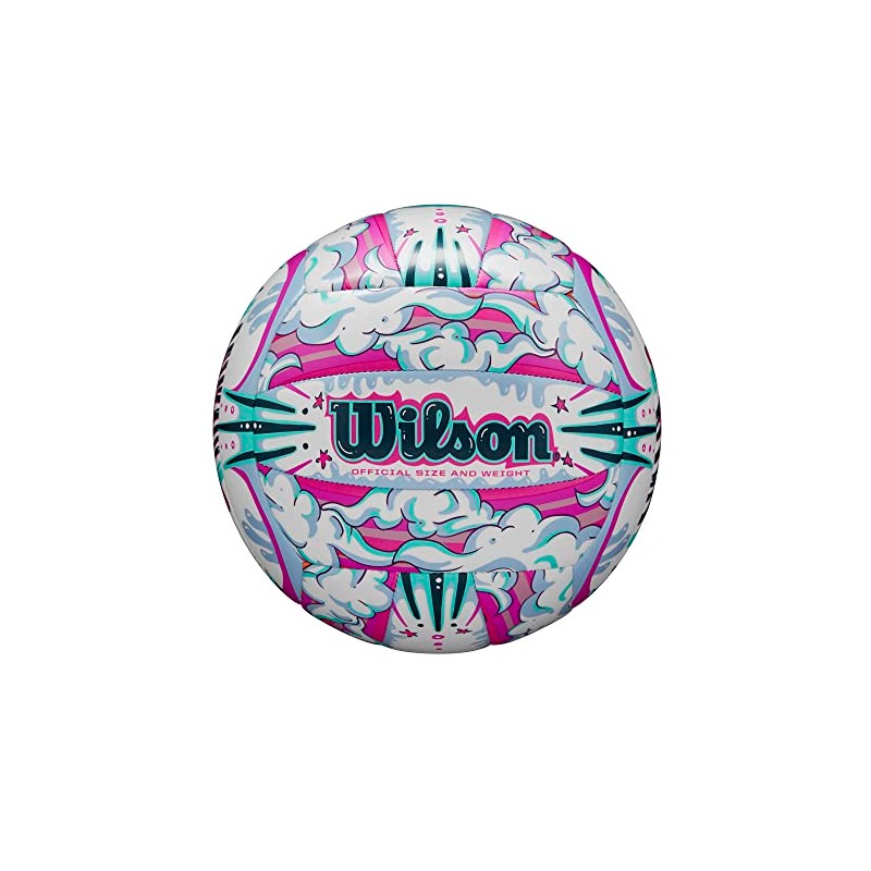 WILSON Graffiti Peace Volleyball - White/Purple