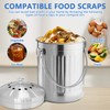 ENLOY Compost Bin for Kitchen Countertop, 1.3 Gallon Stainless Steel