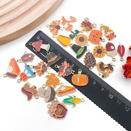 27 Pairs Thanksgiving Earrings Set Turky Fall Pumpkin Sunflower Dangle Earrings for Women Autumn Thanksgiving Jewelry Gifts