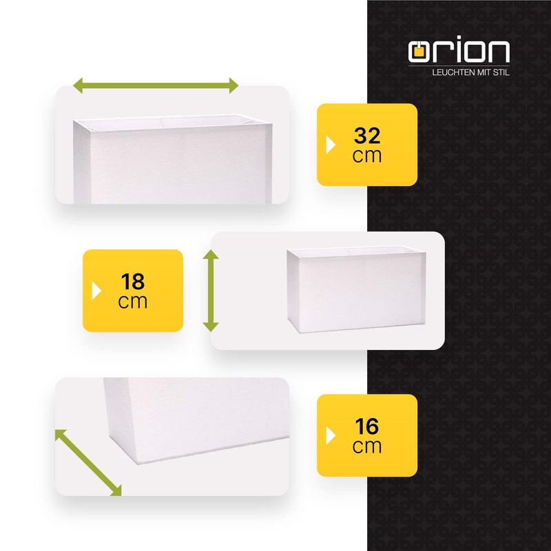 Fabric Lampshade (32 x 16 x 18 cm), for E27