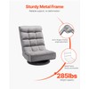 VEVOR Swivel Floor Gaming Chair, 360-Degree Rotating Foldable Lounge Chair