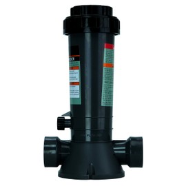 Rx Clear Automatic Chlorinator | for Above Ground Swimming Pools | in-line Chemical Chlorine Feeder | Holds Up to 4 Pounds of Slow Dissolving Chlorine Tablets