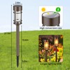Solar Pathway Lights Outdoor Solar Lights 8 Pack Metal &