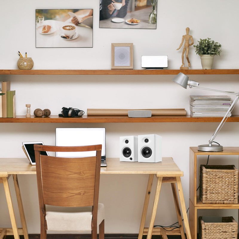 3" Bookshelf Speakers with Detailed Mellow Treble & Deep Bass,