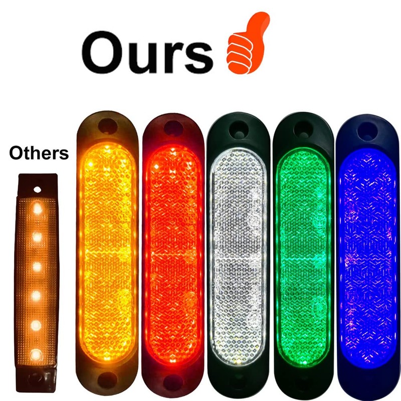 Gebildet Pack of 4 Green 12 V-24 V Front Side