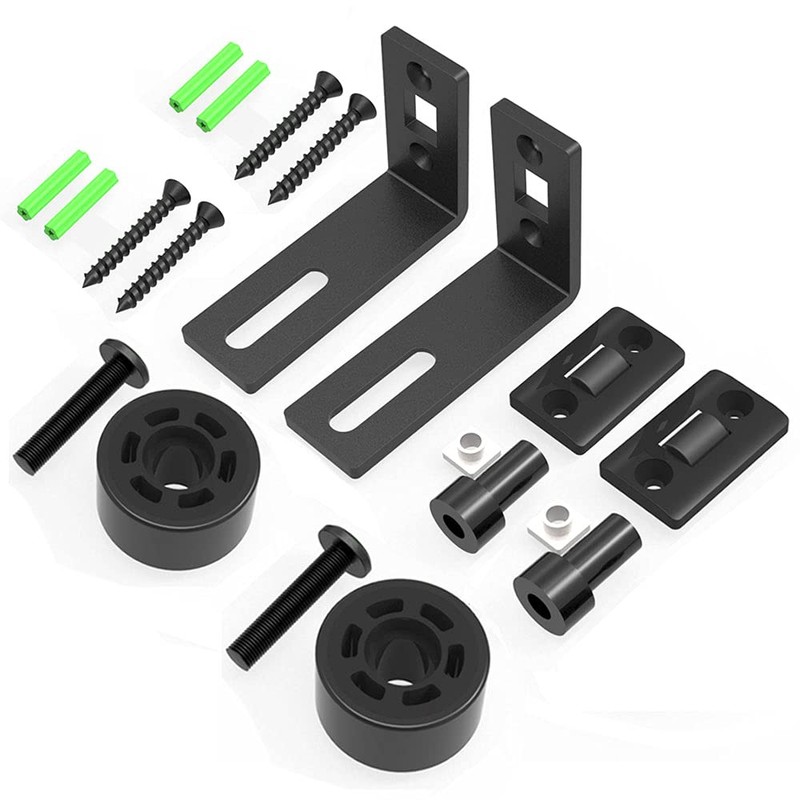 2 Pcs Adjustable Wall Door Floor Guides Bottom Sliding Door
