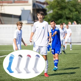 XHYASD 4 Pairs of Football Socks Children from 5-12 Years for Football Training, Long Football Socks, Football Socks, Breathable Tennis Socks for Boys Girls, Football Socks Children, Children's