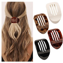 Pinzas para Cabello, Horquillas Planas para Cabello, Broches para Cabello de Mujer, Pasadores para Cabello, Accesorios para Cabello Mujer (4 Piezas)