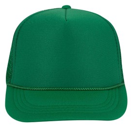 Otto Cap Youth 5 Panel High Crown Mesh Back Trucker Hat Polyester Foam Front