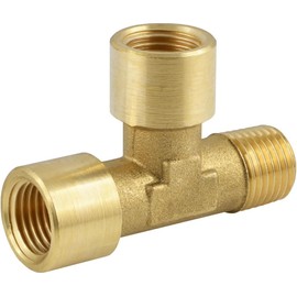 Fittingteile - T-Piece Internal/Female Thread Compressed Air Water Sanitary Fittings (Material: Brass - Thread Size: R 1/8")