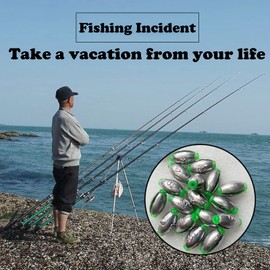 Pack of 50 Fishing Lead Sinker, Fishing Drop Shot Fishing Rigs Drop Shot Rig Fishing Rigs Drop Shot Rig Quick Open (2g/4g/6g/8g/10g) for Sea Fishing, Deep Sea and Freshwater Fish