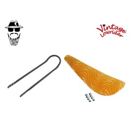 Vintage Original Lowrider 20" ORIGINAL LOWRIDER Velour GOLD Banana Seat W/Black SissyBar 20" Bicycle.