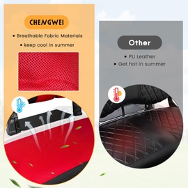 Golf Cart Seat Covers 2 Piece Front and Rear Seat Covers Sets for Club Car Precedent and Yamaha G29 Standard Seat Cushion,,Replacement Cooling Breathable Washable No Stapler Required(Red&Black)