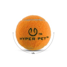 Hyper Pet Mini Tennis Balls for Dogs, Pet Safe Dog Toys for Exercise & Training, Pack of 4, Orange (0082OREA), Small
