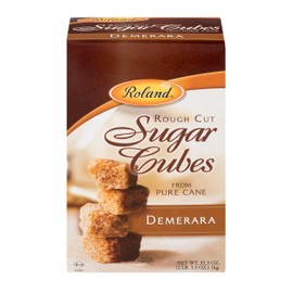 Roland Foods Demerara Rough Cut Brown Sugar Cubes, Specialty Imported Food, 35.2 Ounce Box, Pack of 1