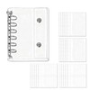 Yoseka Seal Notebook, A7 Transparent, Girls, Boys, 6-Hole Clear Binder,