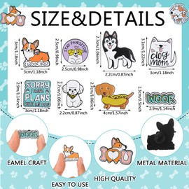 CraftyDream 40 Pcs Dog Enamel Pins for Backpacks Funny Pet Dog Lapel Pins Lovely Cute Brooch for Women Men Lovers Clothes Bags Accessories Gifts