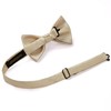 HISDERN Bow Tie Pre-Tied Men's Bow Tie with Pocket Square