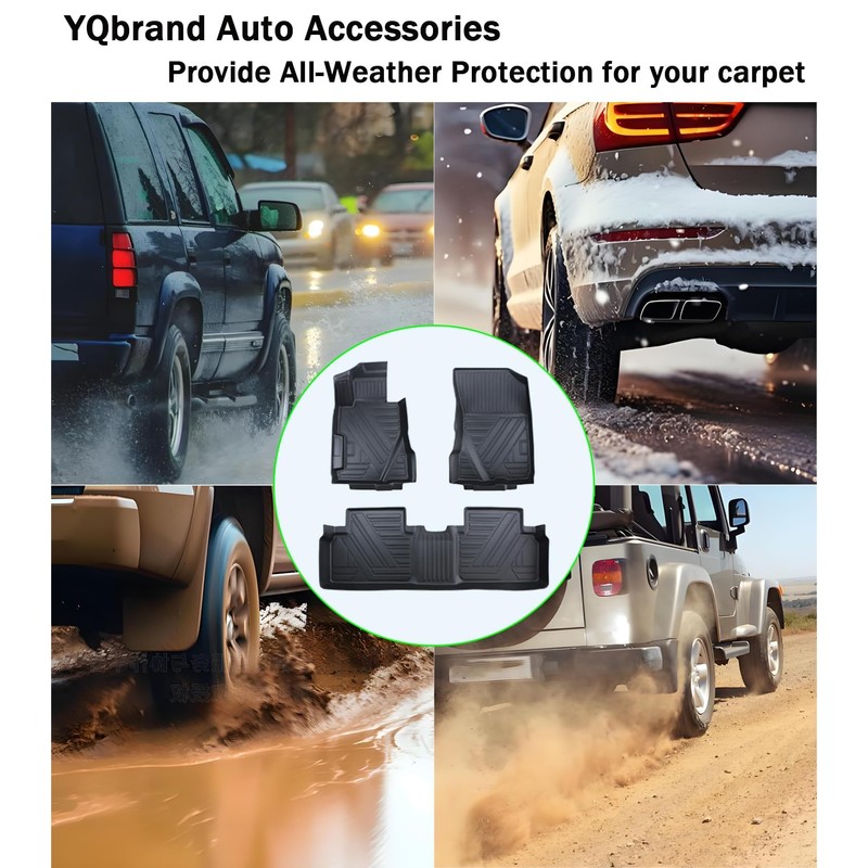 YQ Floor Mats for 2017-2022 Honda CRV All Weather TPE