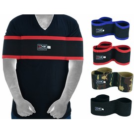 EVO Fitness Gym Bench Press Slingshot Push up Power Weight lifting Strength Workout Training (Small, Black/Red)