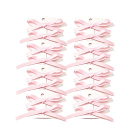 Ayesha 10PCS Pink Grosgrain Ribbon Hair Bow Clips Mini Claw Clips for Women Girls Toddlers Thick/Fine Hair