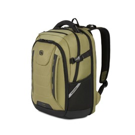 SwissGear Travel Tech Pro Laptop Backpack – Fits Laptops up to 16” – ScanSmart TSA-Friendly Backpack with Multiple Organizer Pockets – Olive