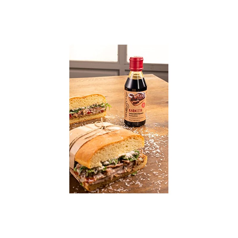 Messino Smoked Balsamic Vinegar Glaze imported from Greece, 250ml