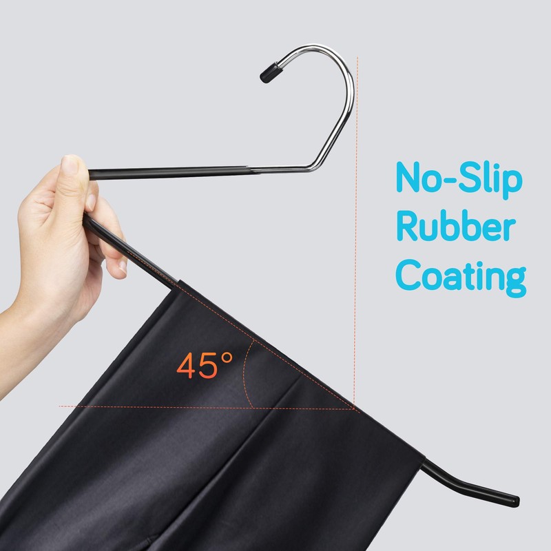 IPOW 24 Pack Heavy Duty Metal Pants Hangers, Jean Hangers