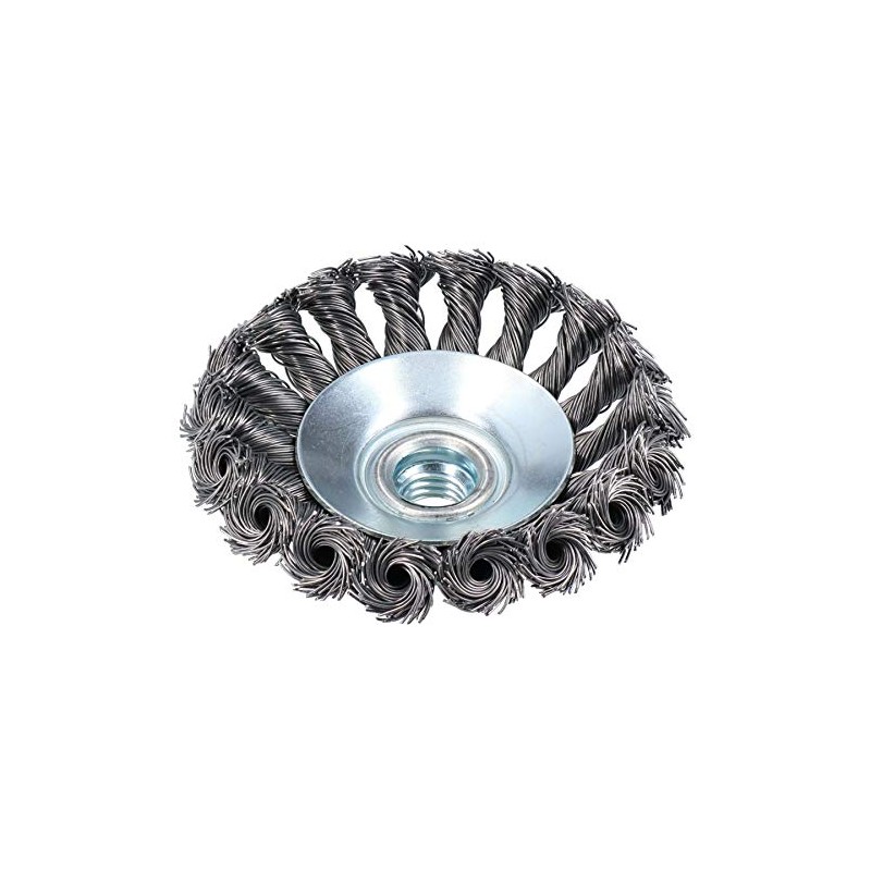 Twist Knot Wire Brush/Wheel for 115mm Angle Grinder TE242